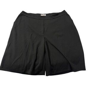 Mack + Liam High Rise Wide Leg Cropped Culottes Black 2X